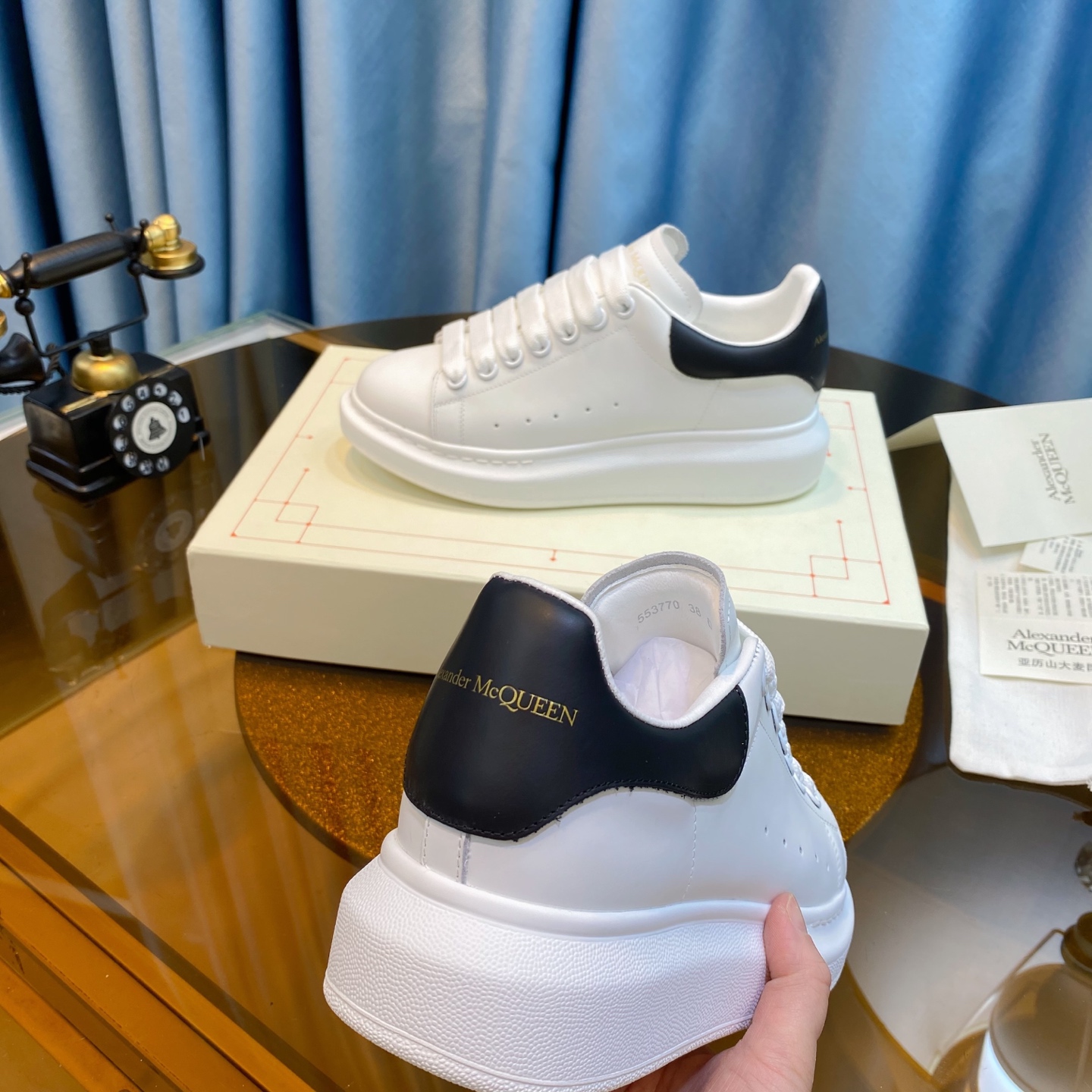Alexander McQueen Oversized Sneakers White/Black