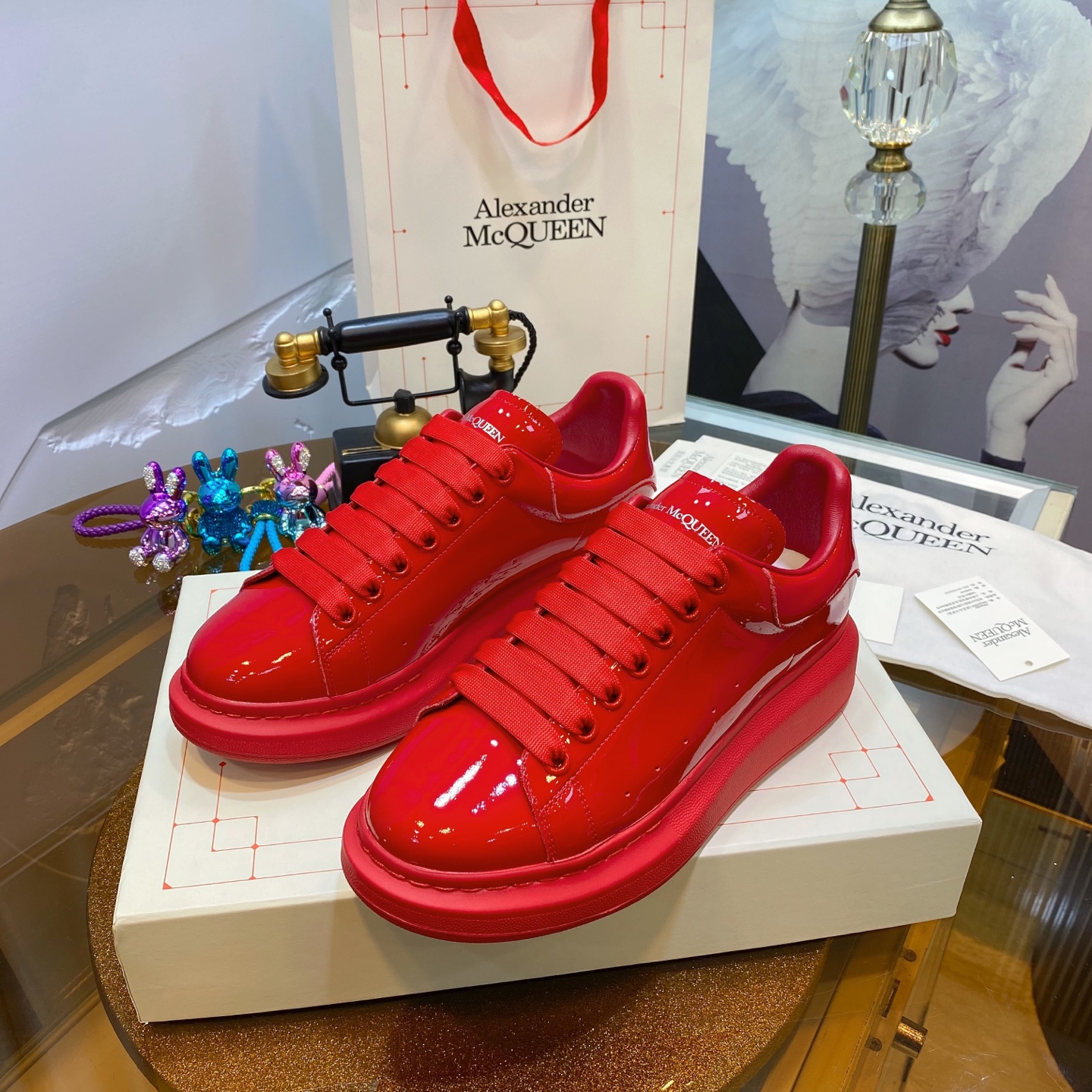 Alexander McQueen Platform Sneakers Red