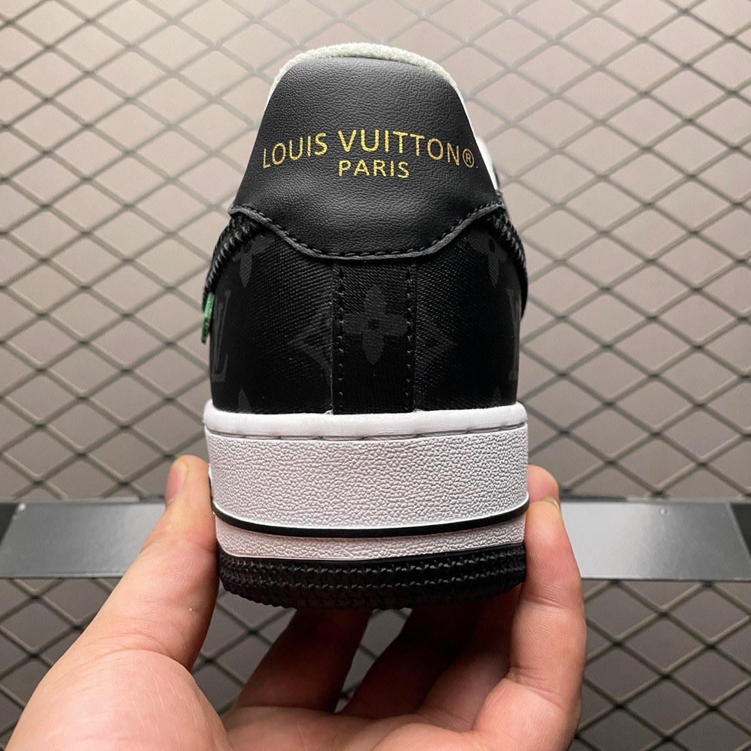 LV x Nike AF1 Low Sneaker Black/White