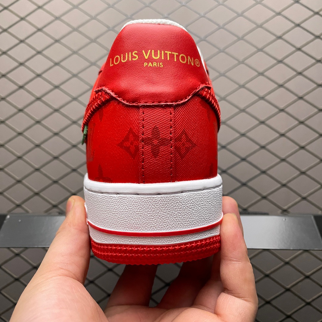 Louis Vuitton x Nike Air Force 1 Low Red