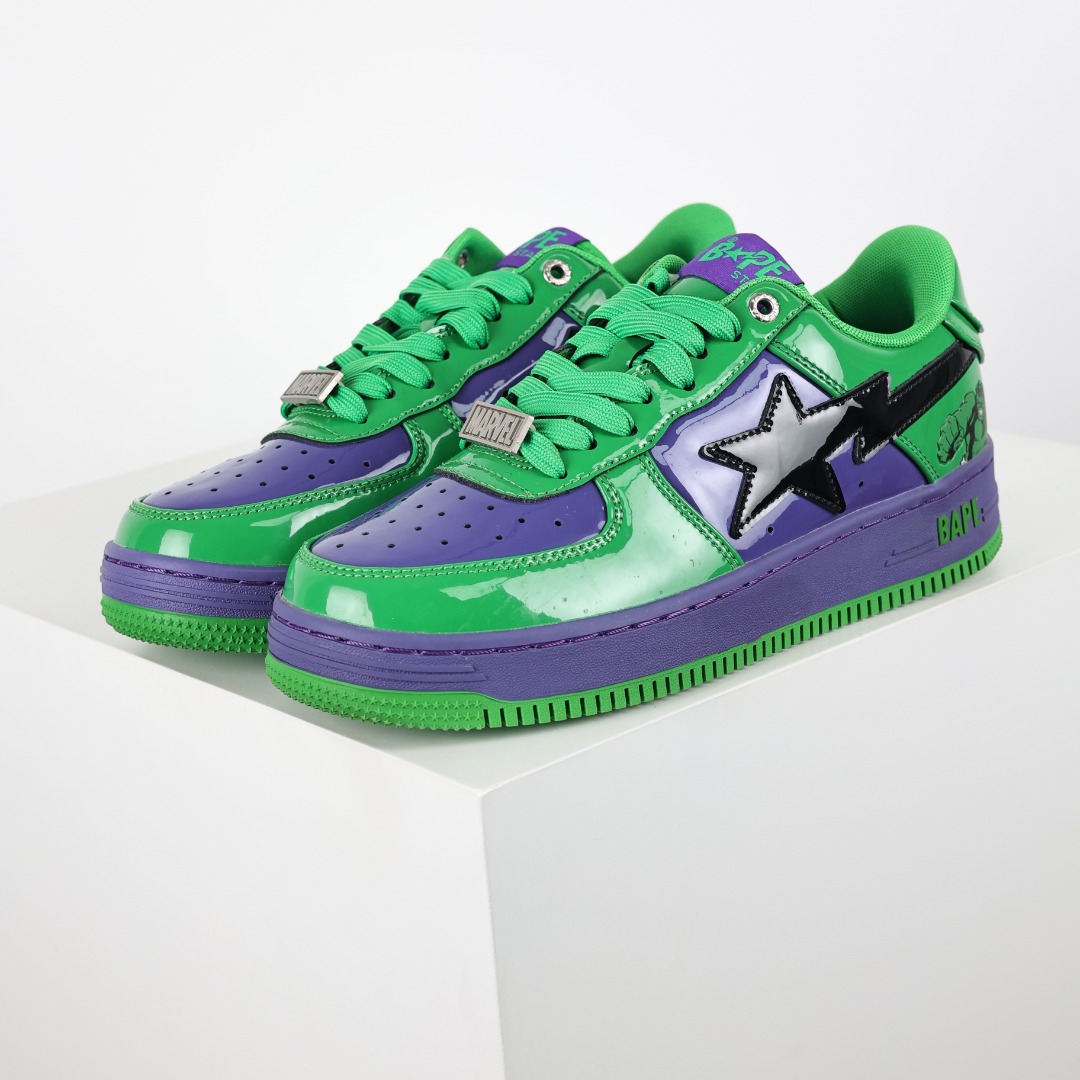 Bape BAPE STA Low Sneakers Green/Purple