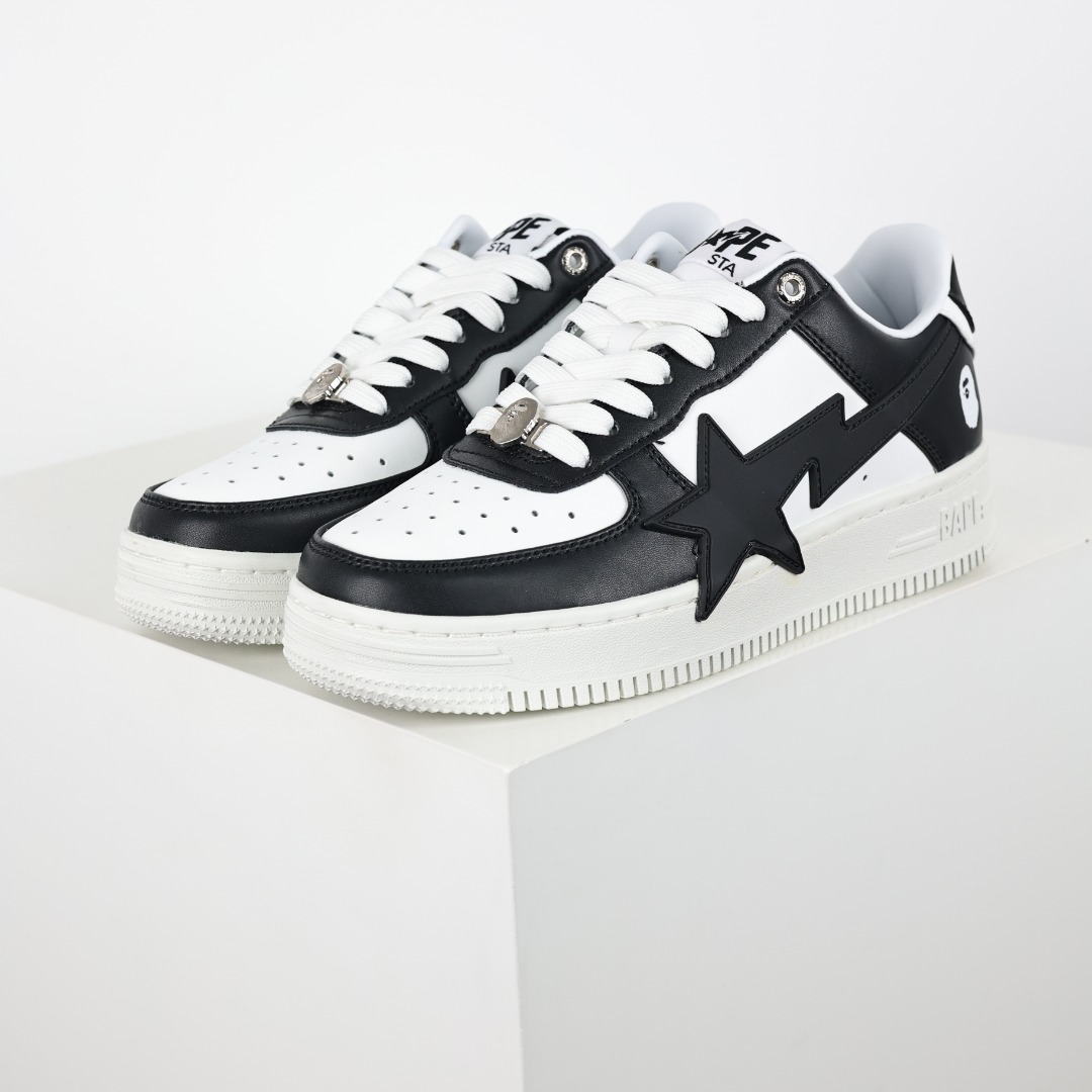 BAPE STA Low Street Sneakers Black/White