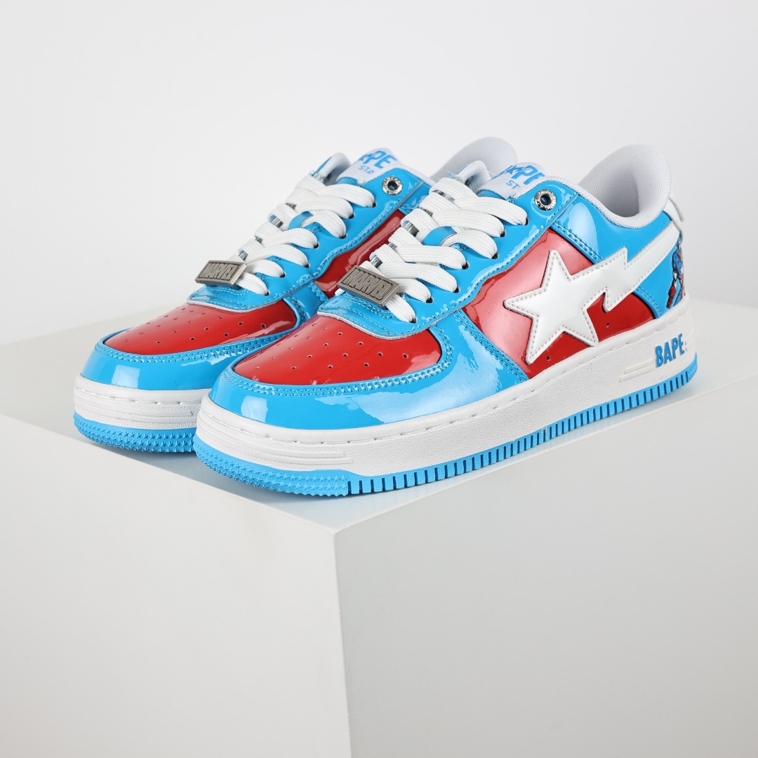 Bape BAPE STA Low Patent Sneakers Blue