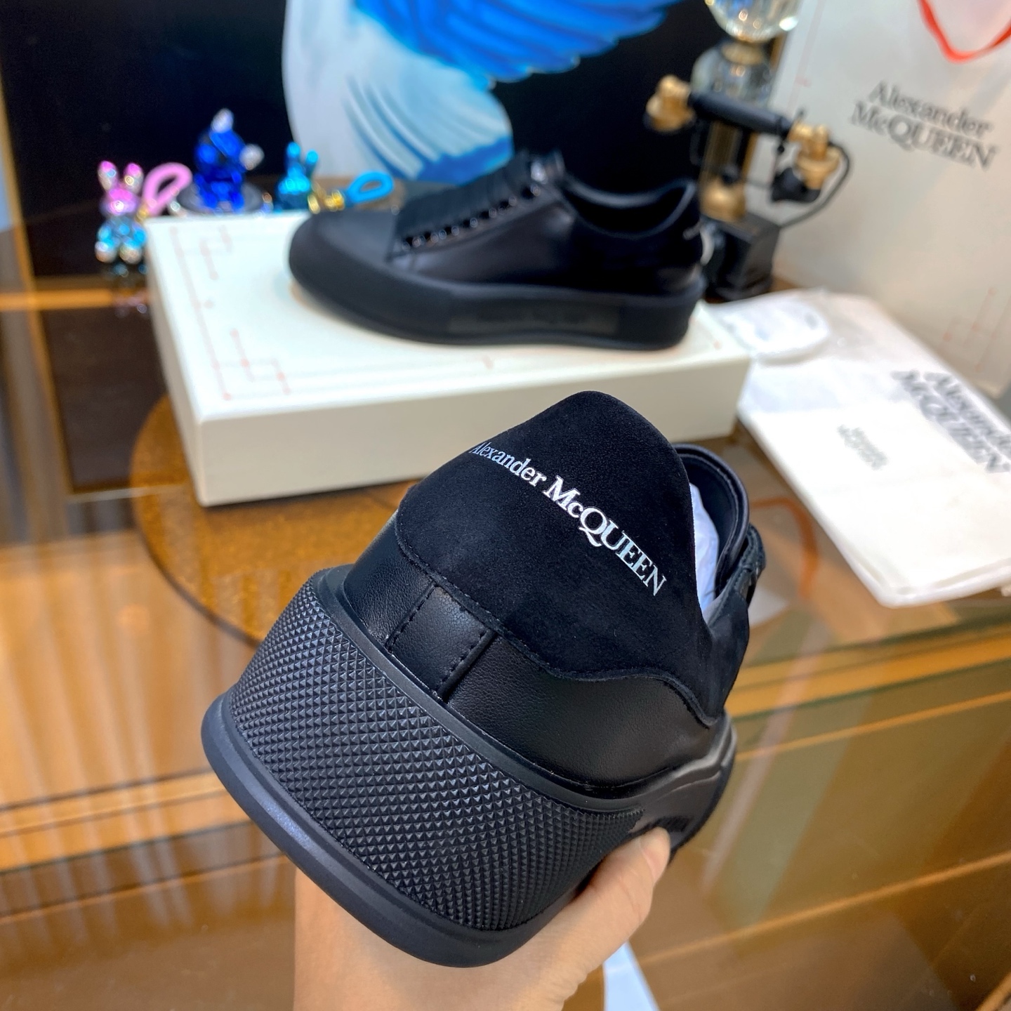 Alexander McQueen Leather Sneakers Black