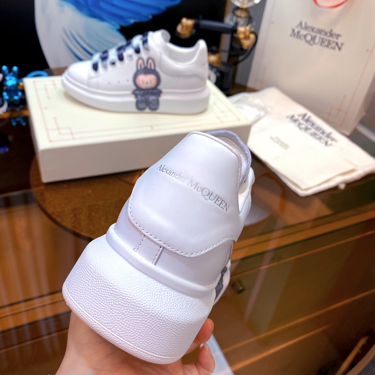 Alexander McQueen Pop Mart Bunny Sneakers White
