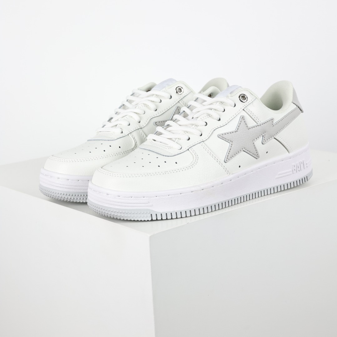 Bape Sta Low-Top Sneakers White/Grey