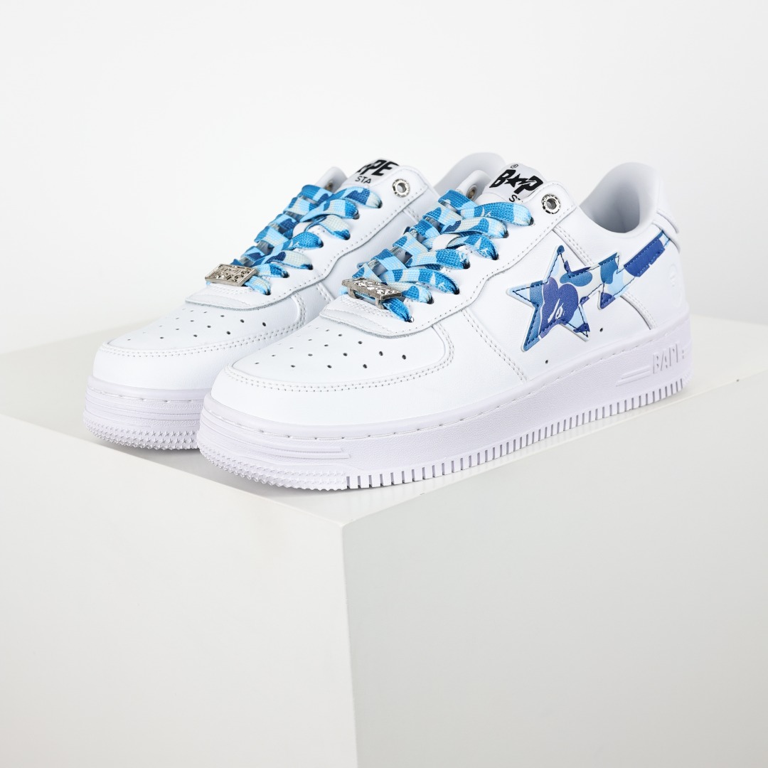 Bape Sta Star Low-Top Sneakers White/Blue