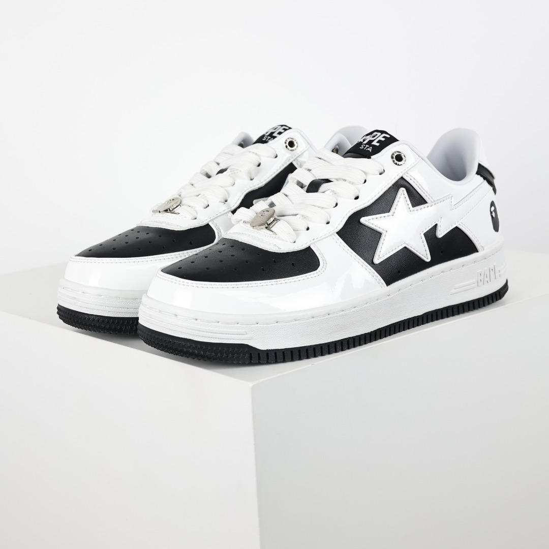 A Bathing Ape BAPE STA Low-Top Sneakers Black/White