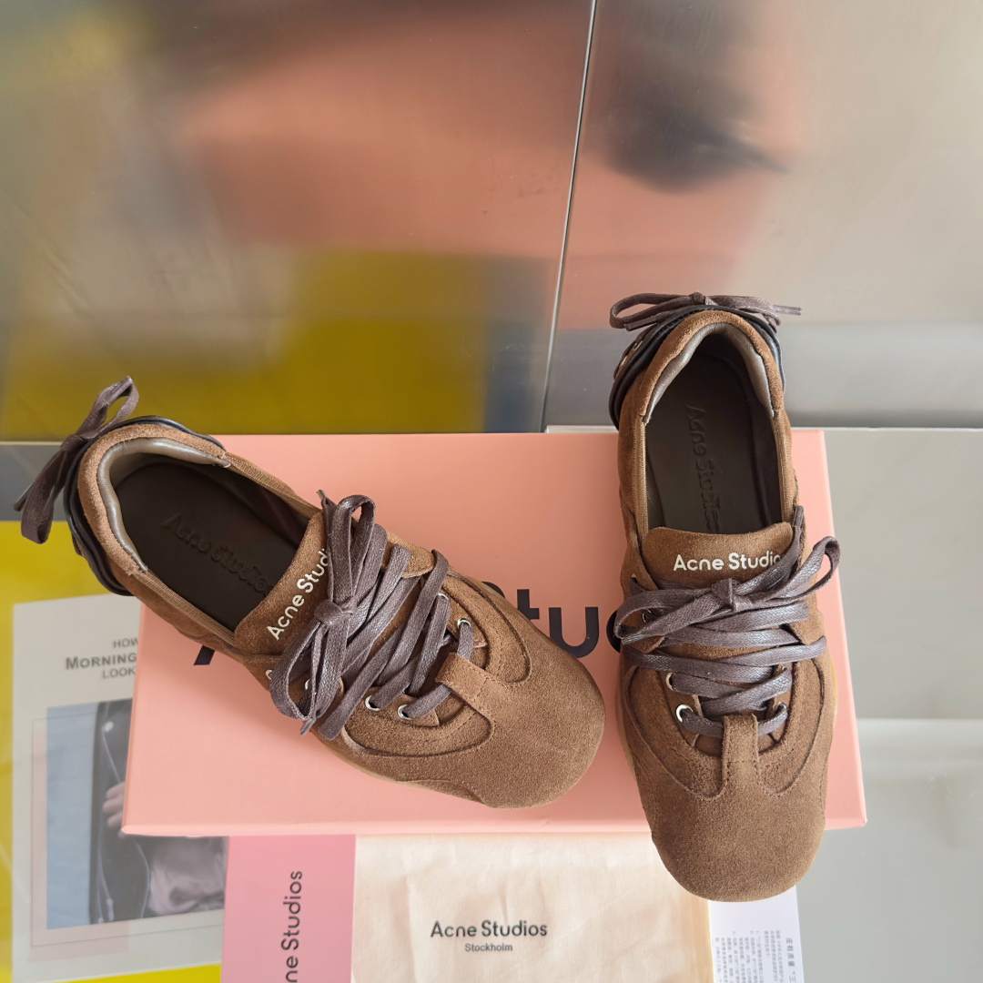 Acne Studios Denim Ballet Sneakers Brown