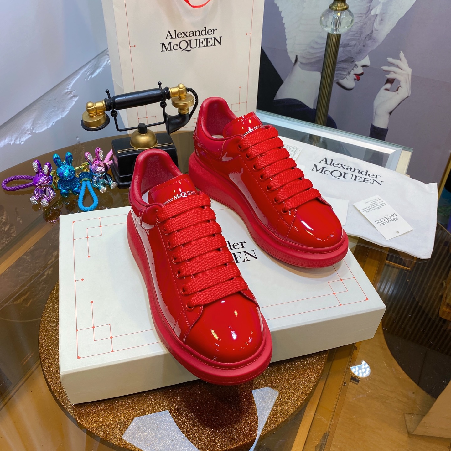 Alexander McQueen Platform Sneakers Red