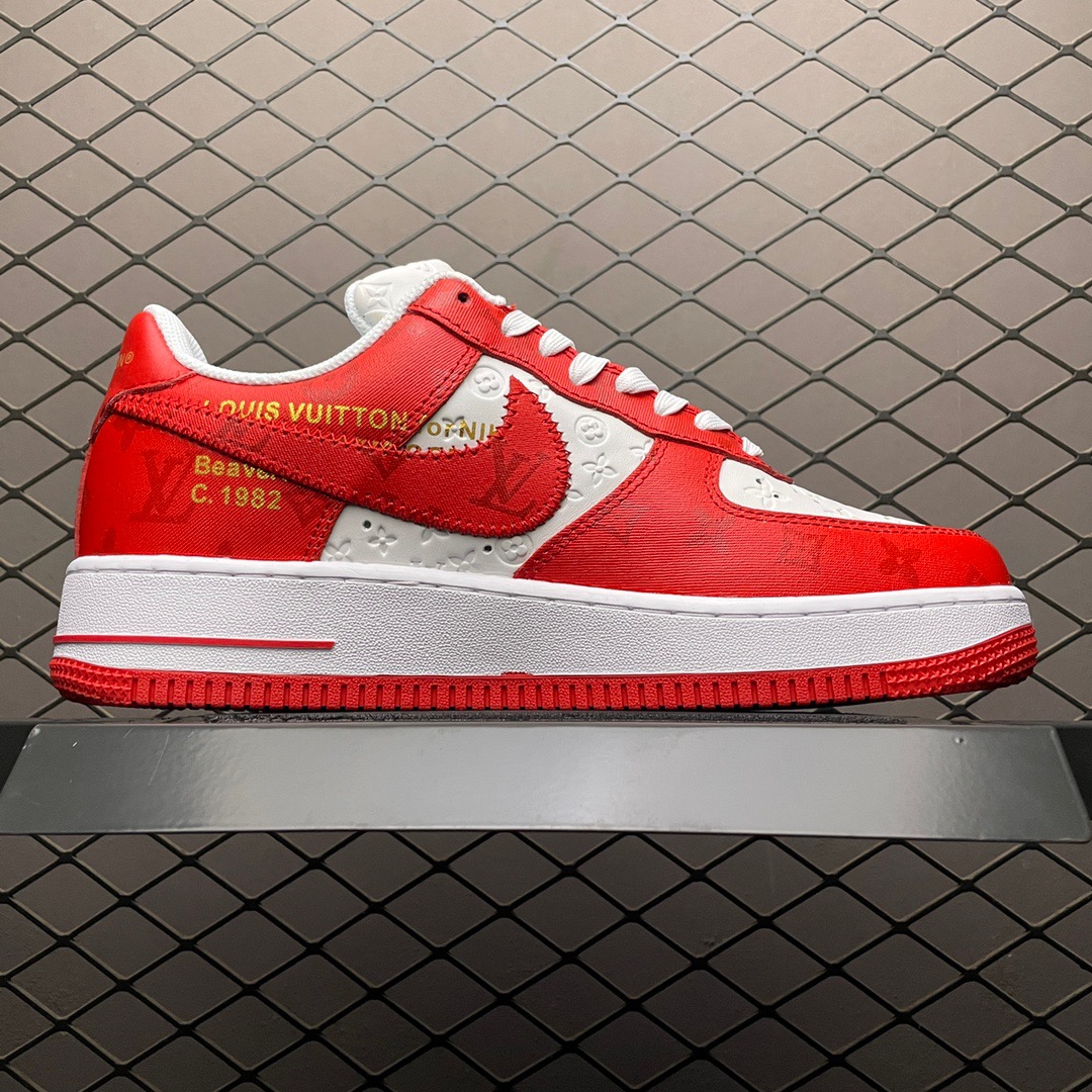Louis Vuitton x Nike Air Force 1 Low Red