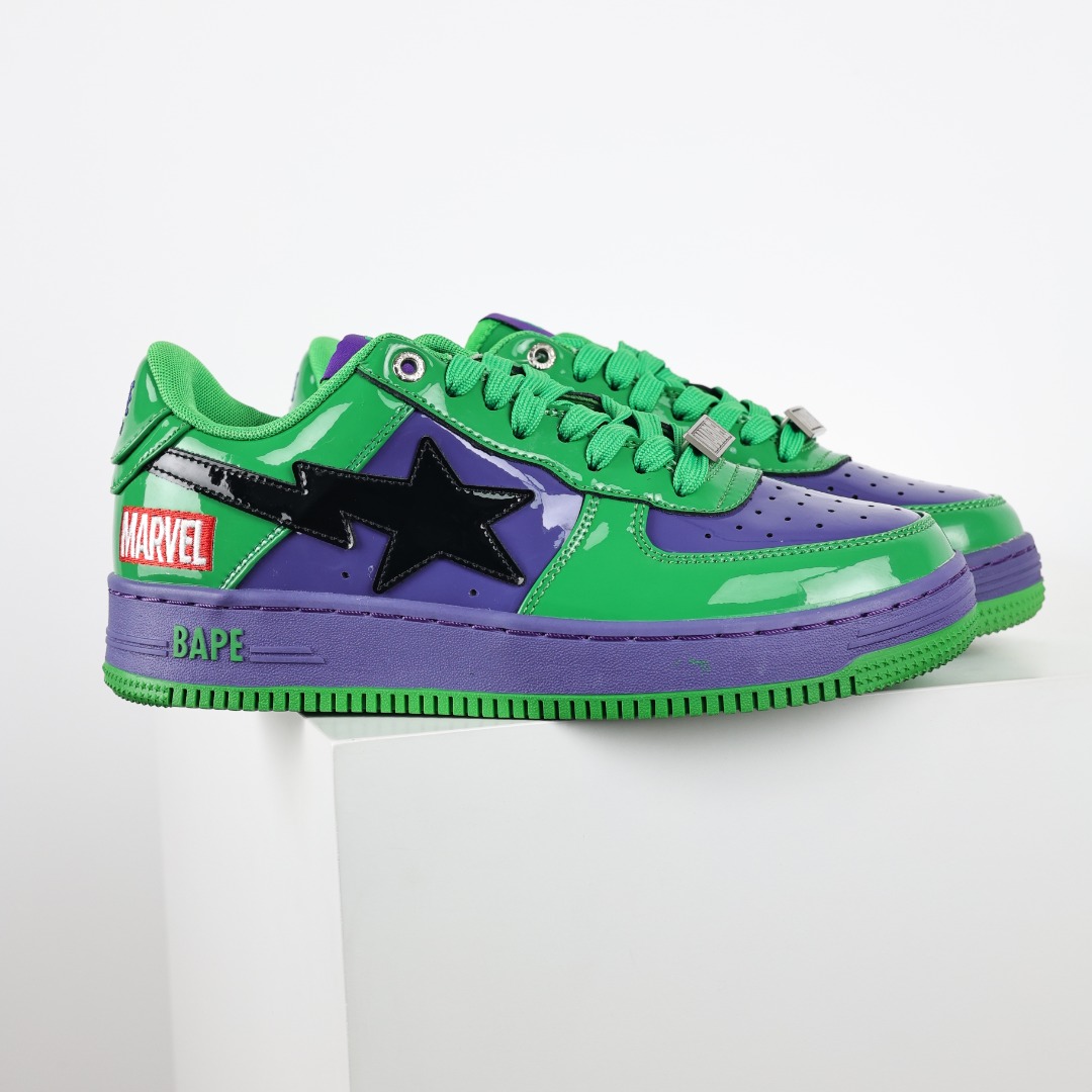 Bape BAPE STA Low Sneakers Green/Purple