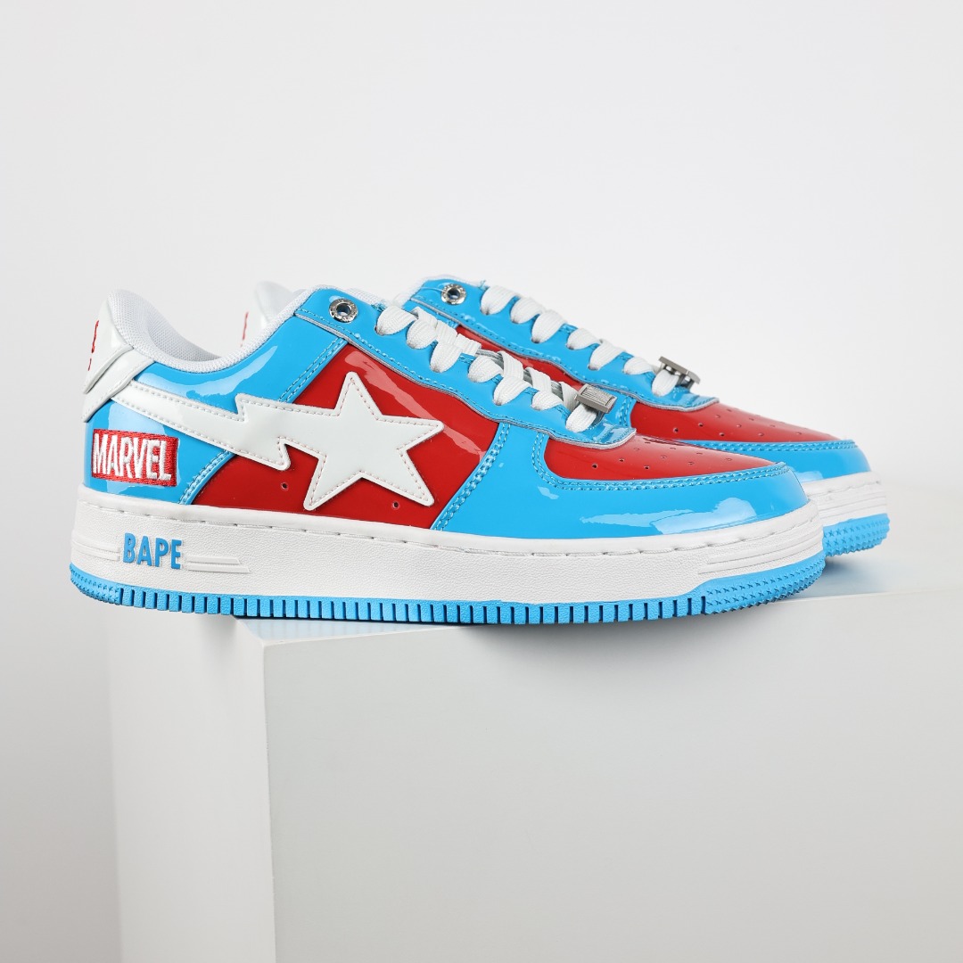 Bape BAPE STA Low Patent Sneakers Blue
