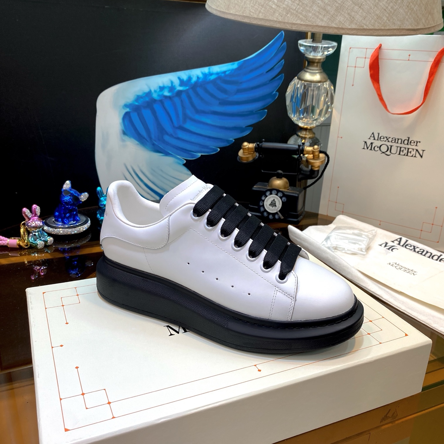 Alexander McQueen Oversized Sneakers White/Black