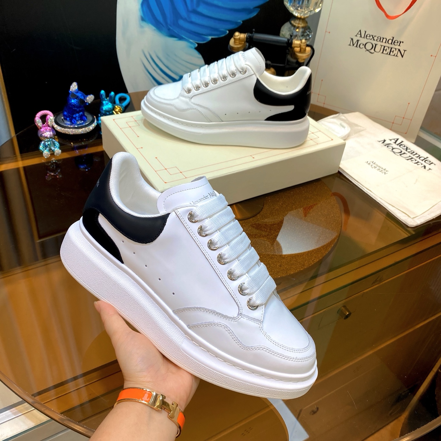 Alexander McQueen Platform Sneaker White/Black