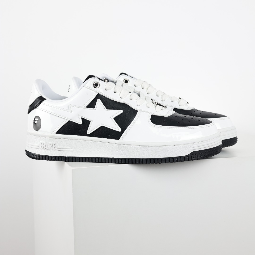 A Bathing Ape BAPE STA Low-Top Sneakers Black/White
