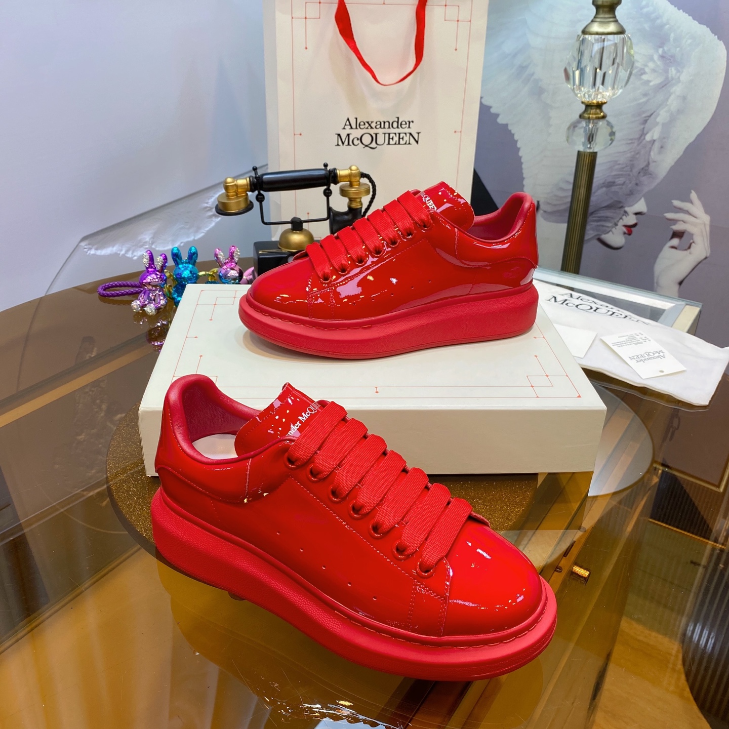Alexander McQueen Platform Sneakers Red