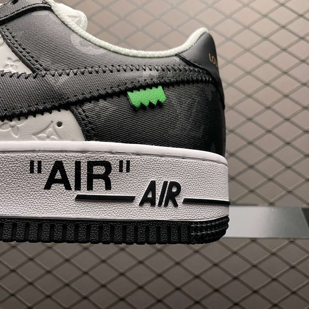 LV x Nike AF1 Low Sneaker Black/White