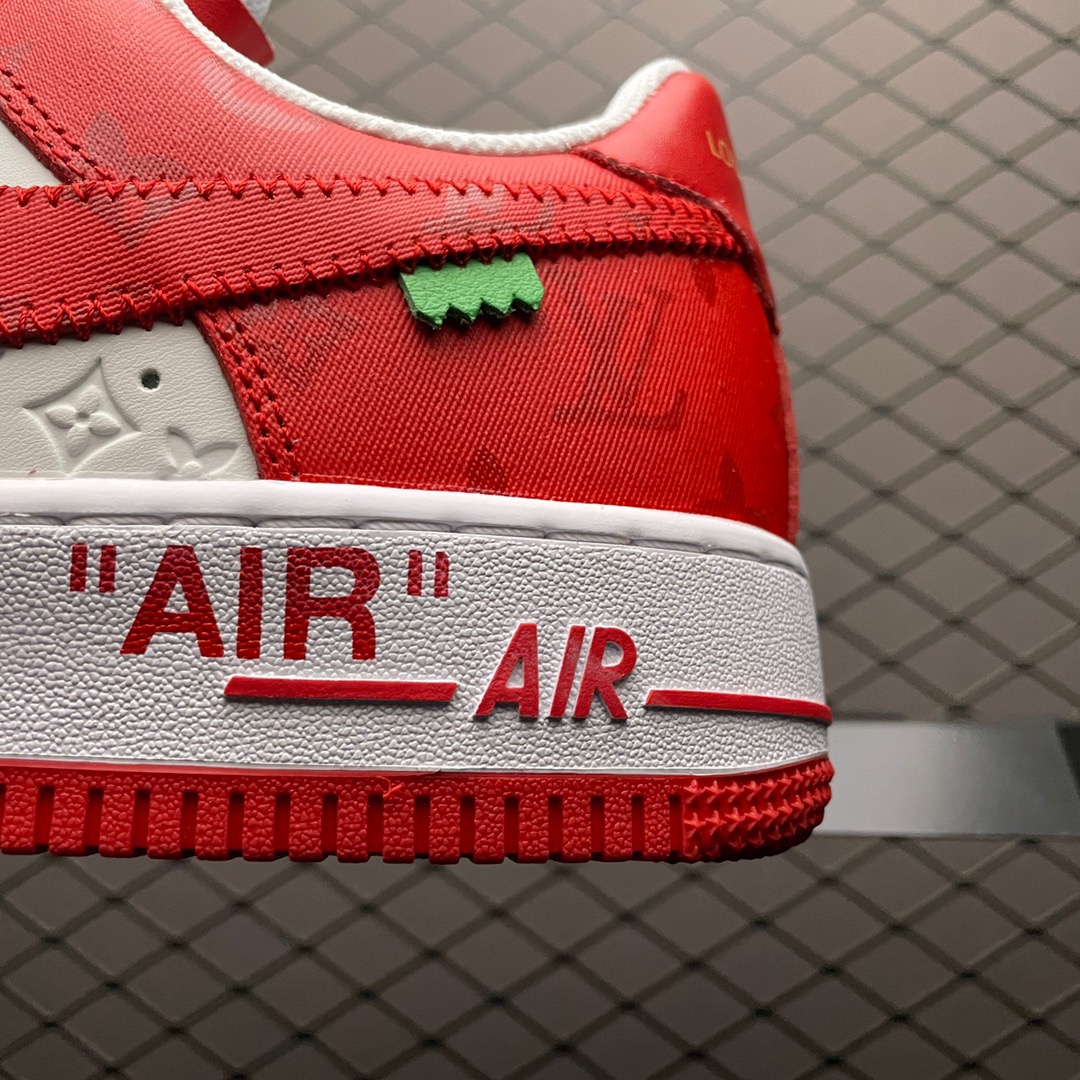 Louis Vuitton x Nike Air Force 1 Low Red