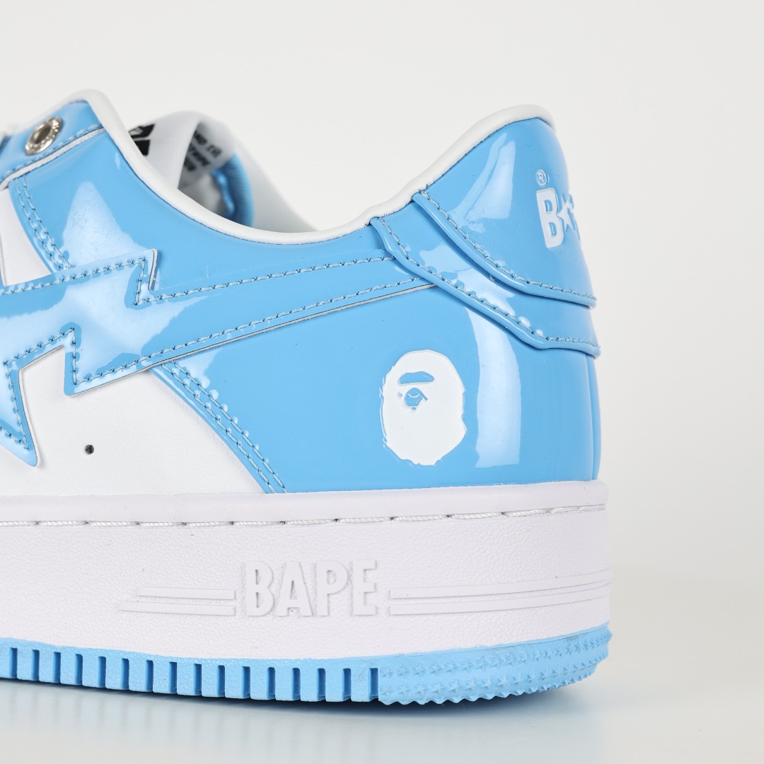 A Bathing Ape BAPE STA Patent Low Sneakers Sky Blue