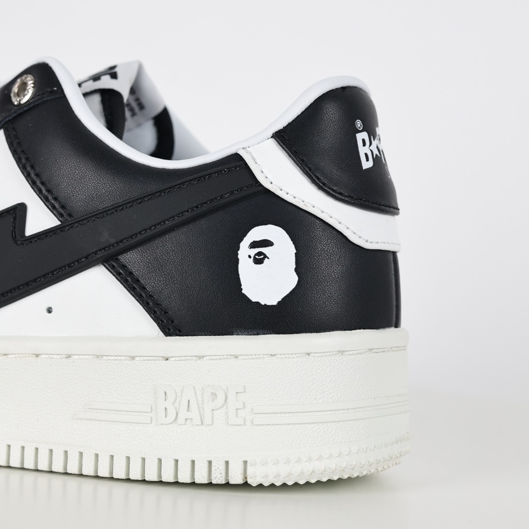 BAPE STA Low Street Sneakers Black/White
