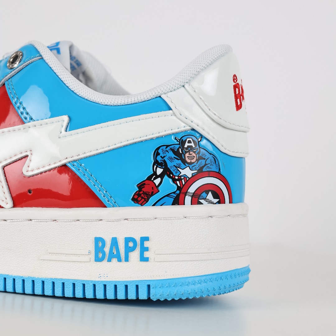 Bape BAPE STA Low Patent Sneakers Blue