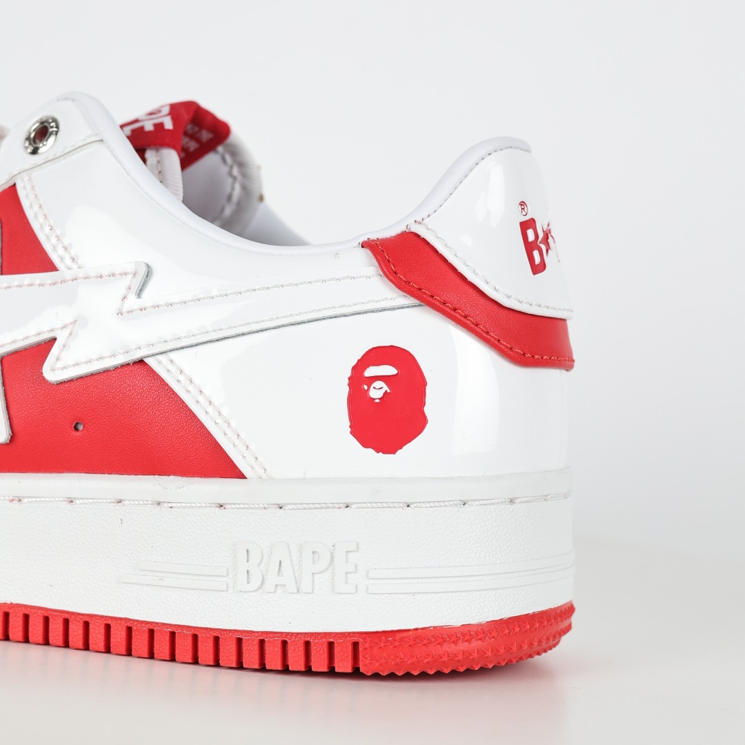 A Bathing Ape BAPE STA Low Sneakers Red/White
