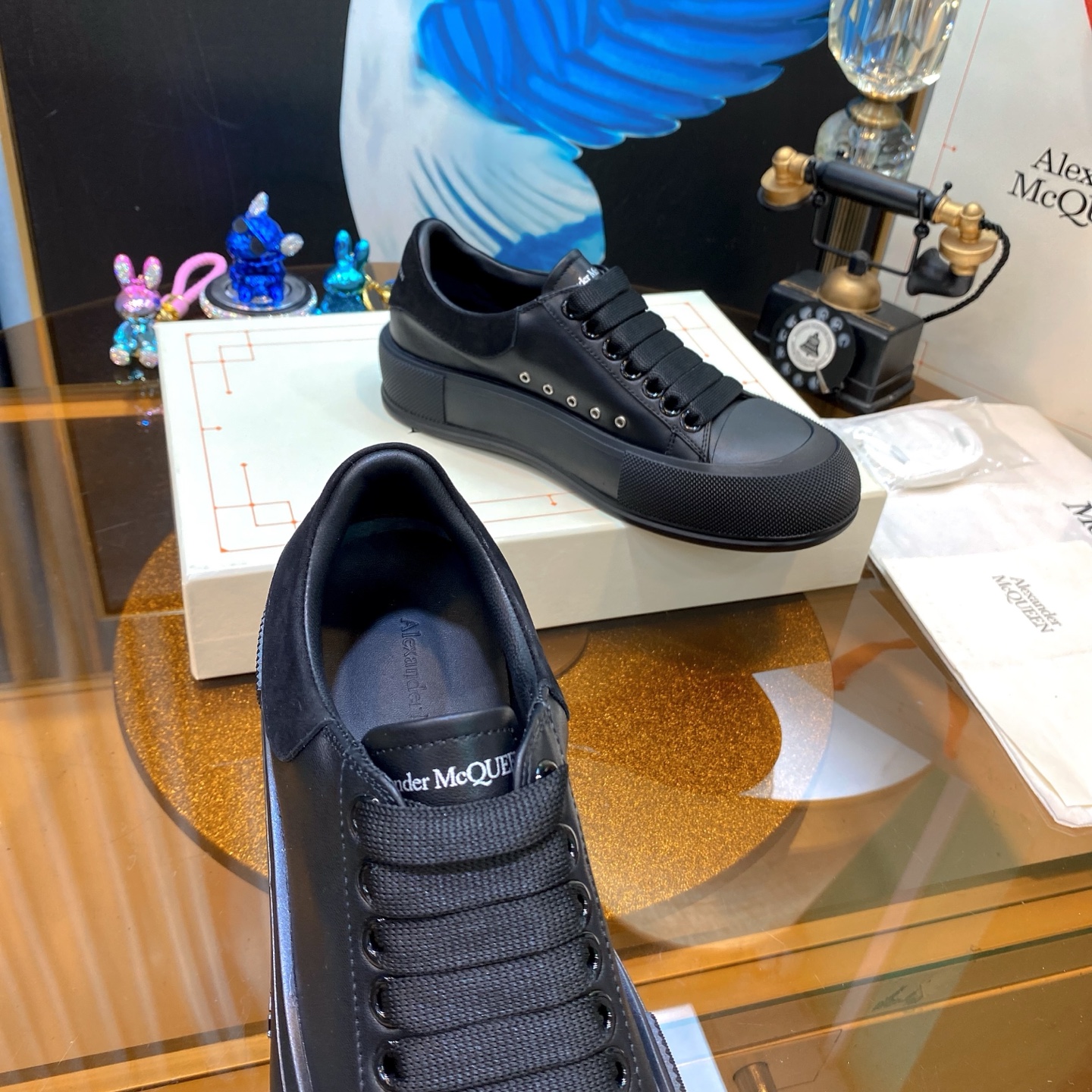 Alexander McQueen Leather Sneakers Black