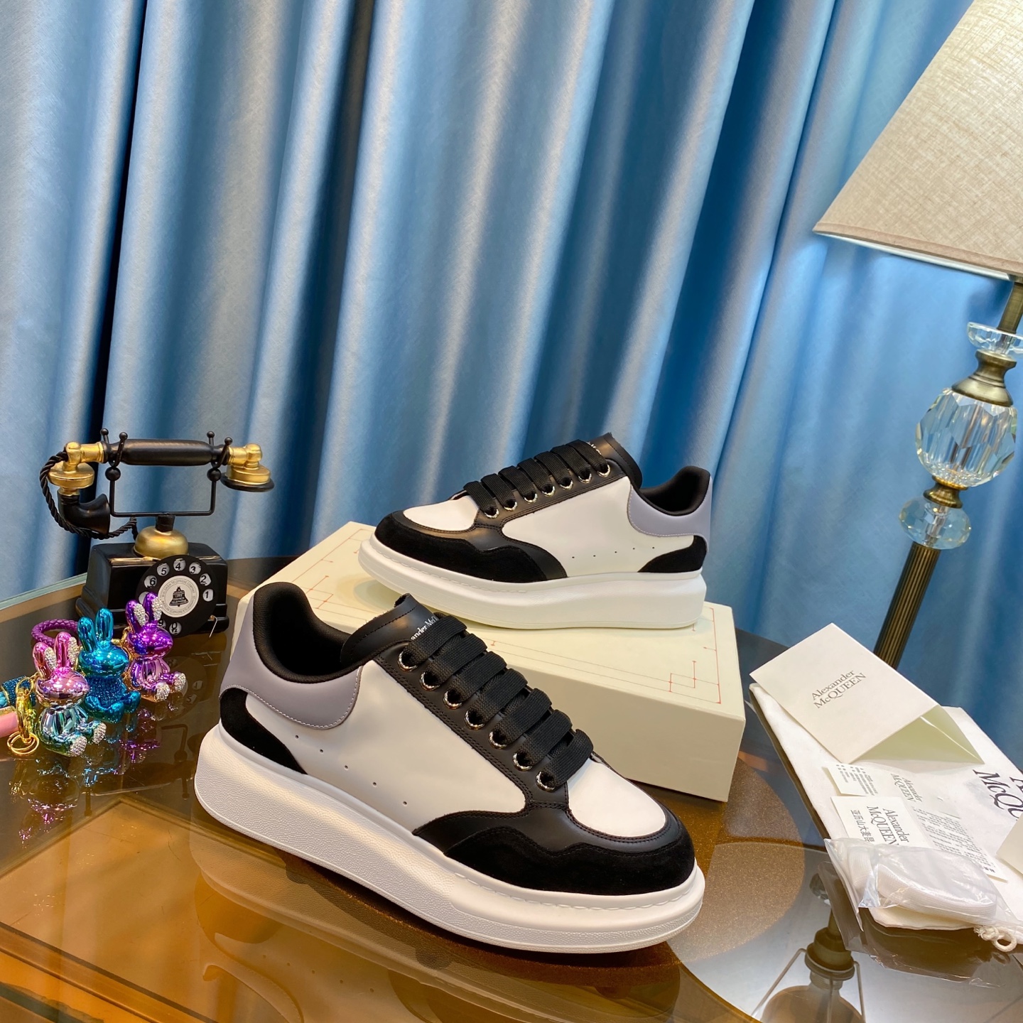 Alexander McQueen Oversized Sneaker White/Black/Grey