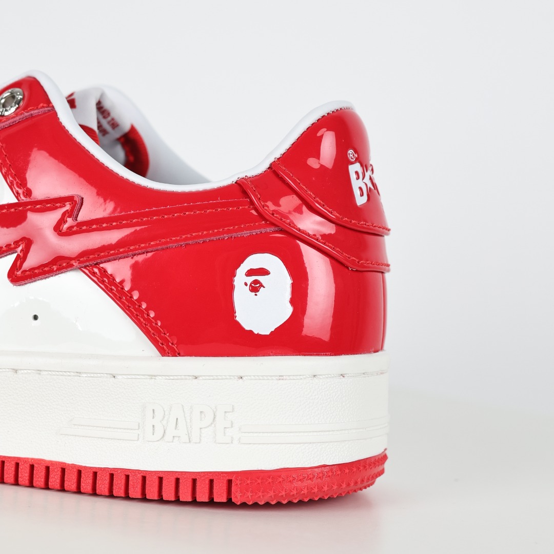 A Bathing Ape BAPE STA Low Sneakers Red/White