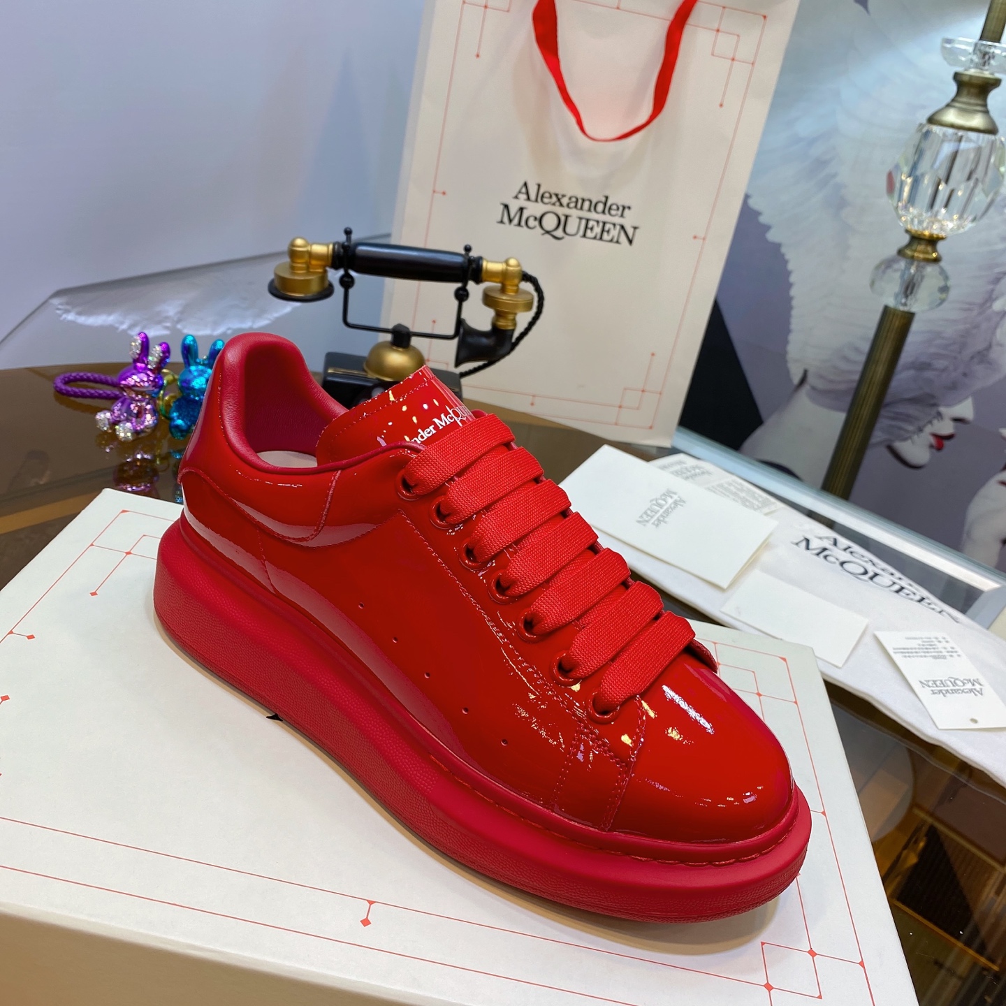 Alexander McQueen Platform Sneakers Red