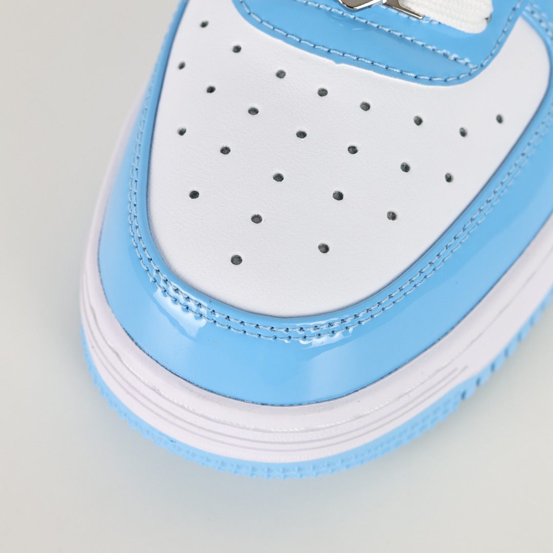 A Bathing Ape BAPE STA Patent Low Sneakers Sky Blue