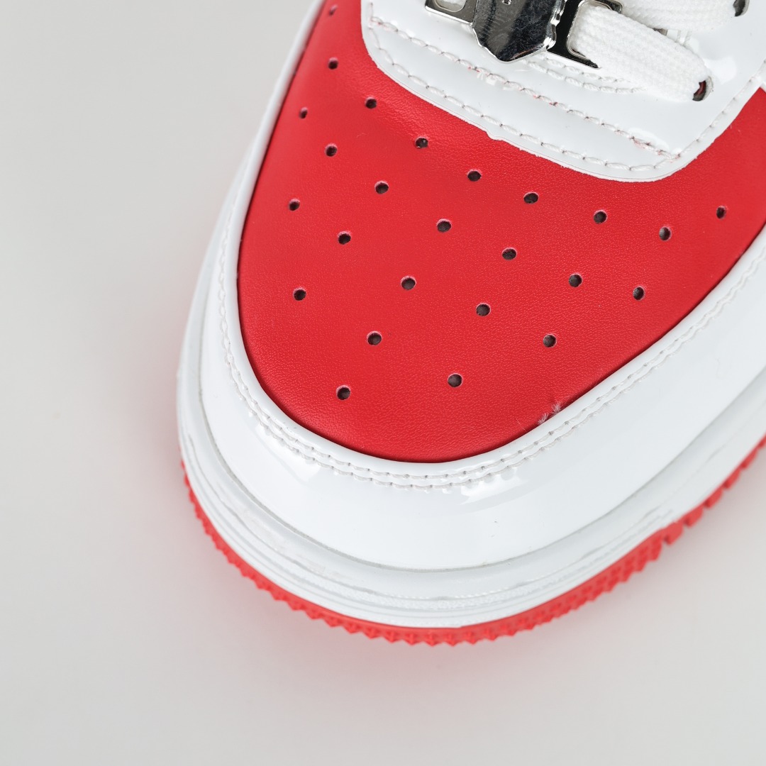 A Bathing Ape BAPE STA Low Sneakers Red/White