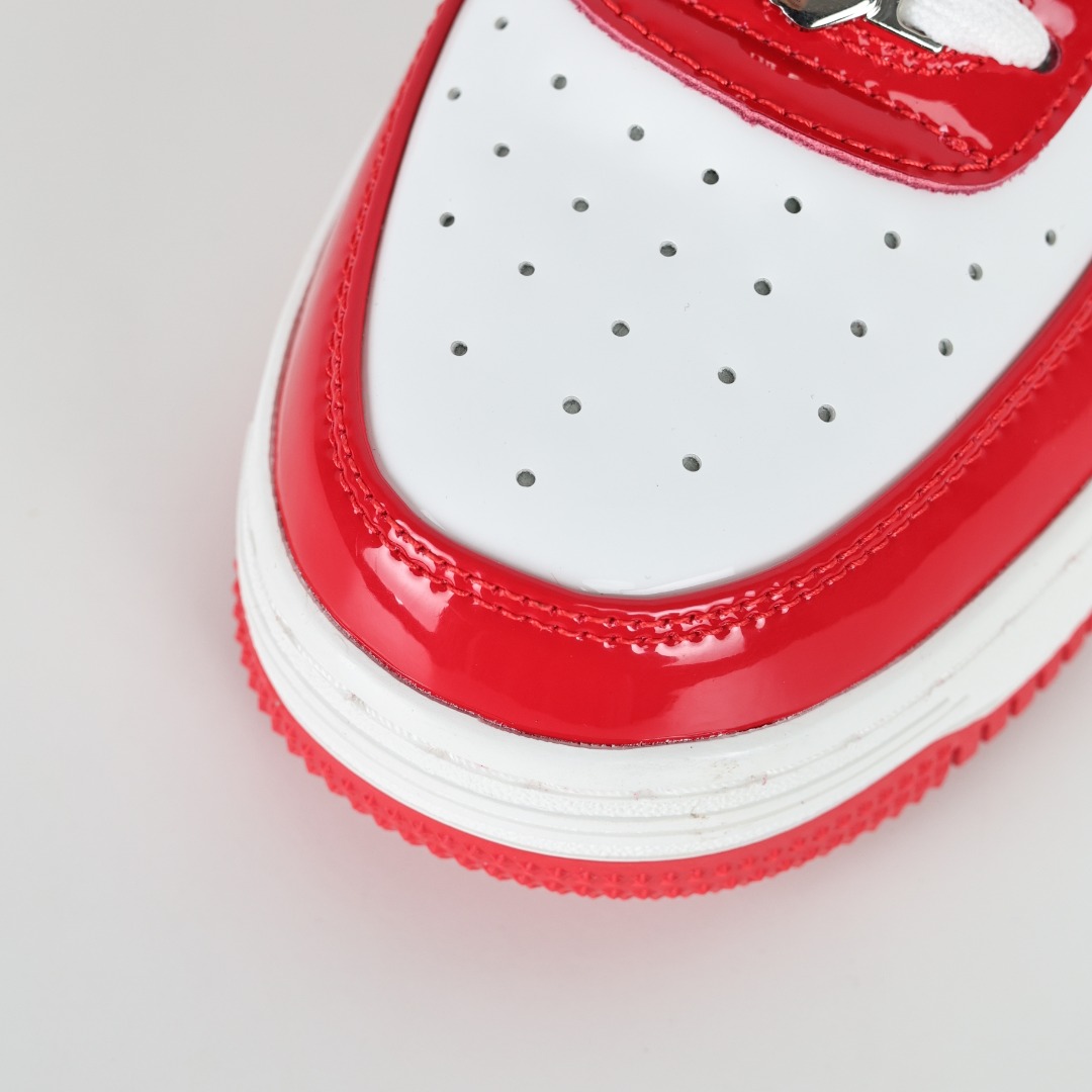 A Bathing Ape BAPE STA Low Sneakers Red/White