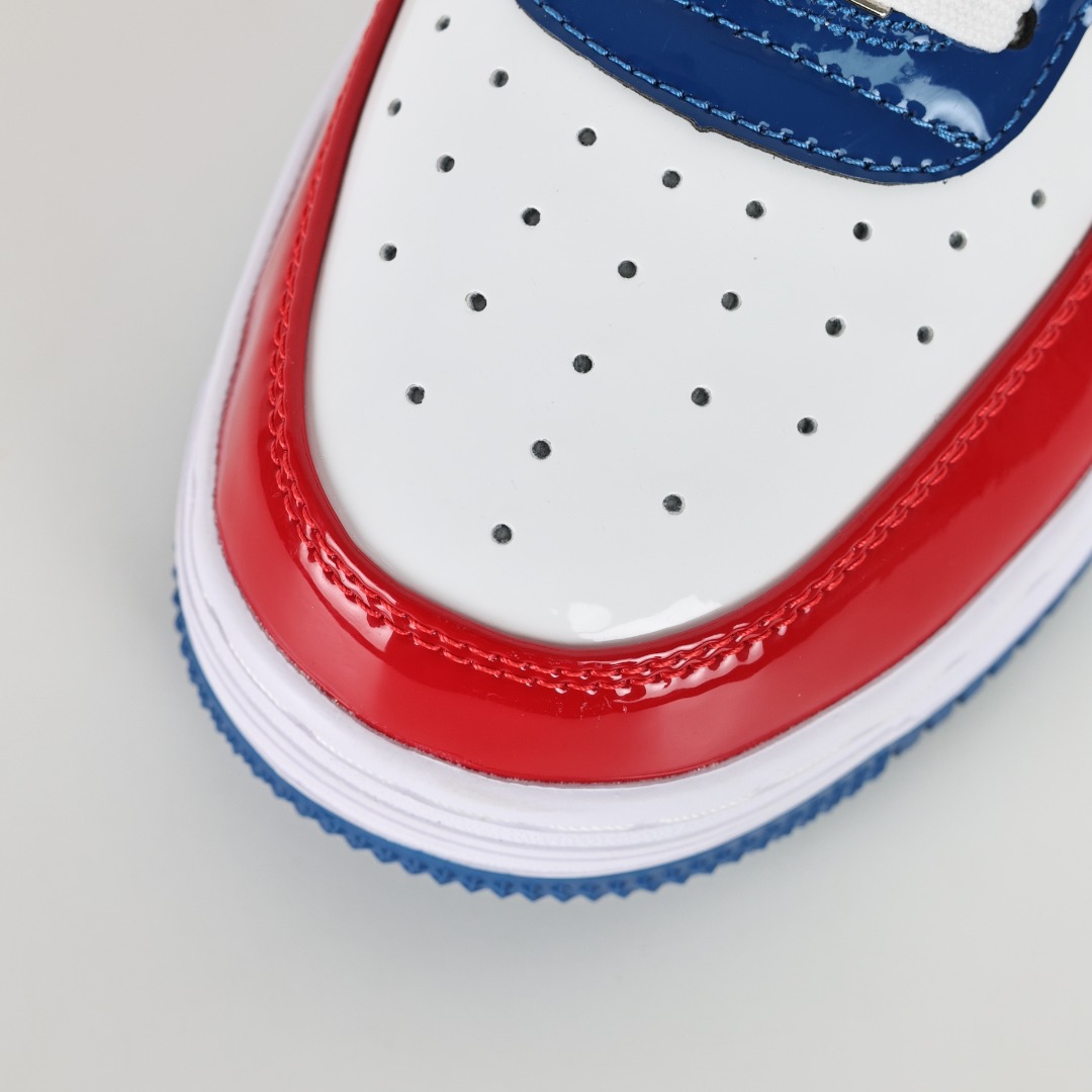 A Bathing Ape BAPE STA Low Sneakers Red/White/Blue