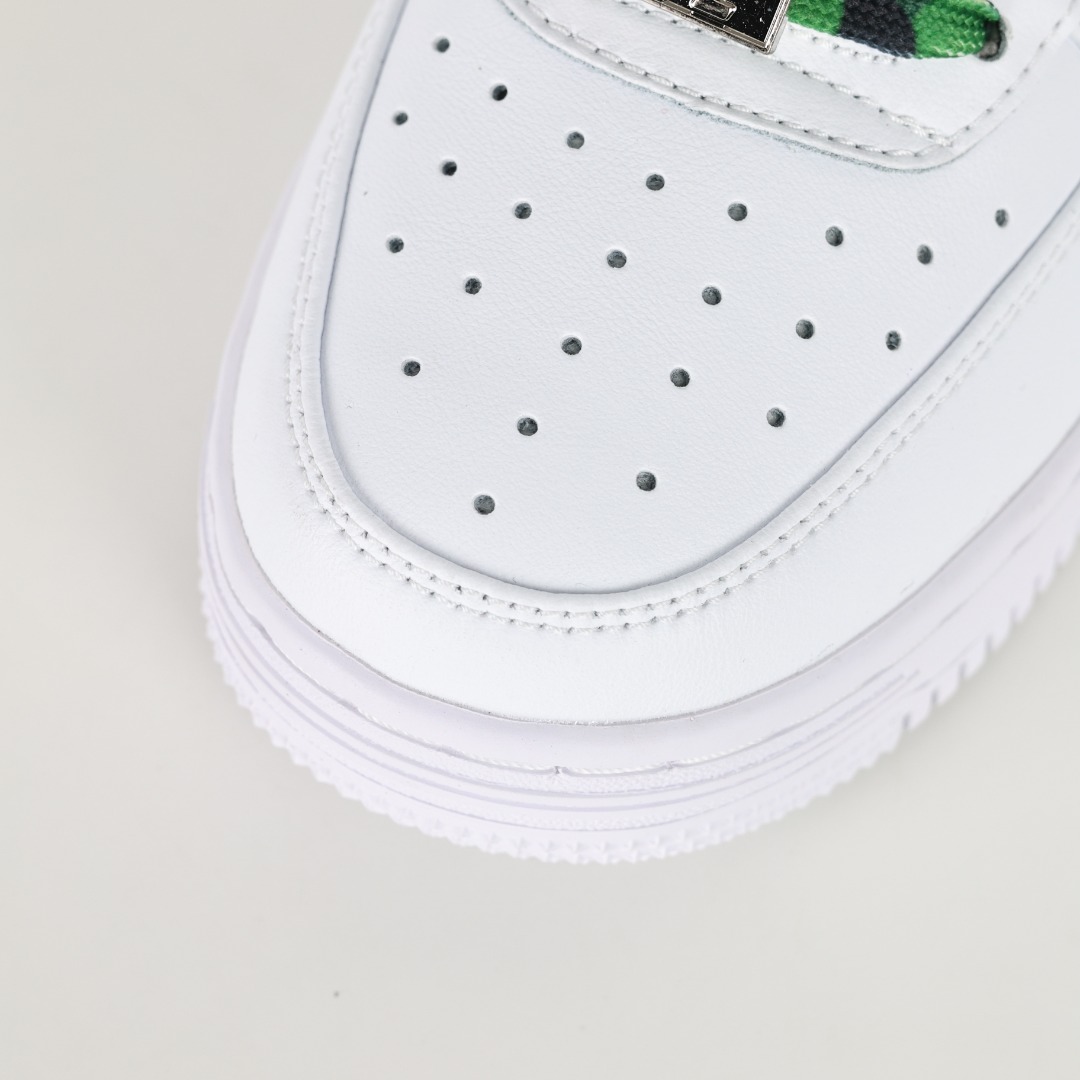 Bape BAPE STA Low Skate Sneakers White Green Camo