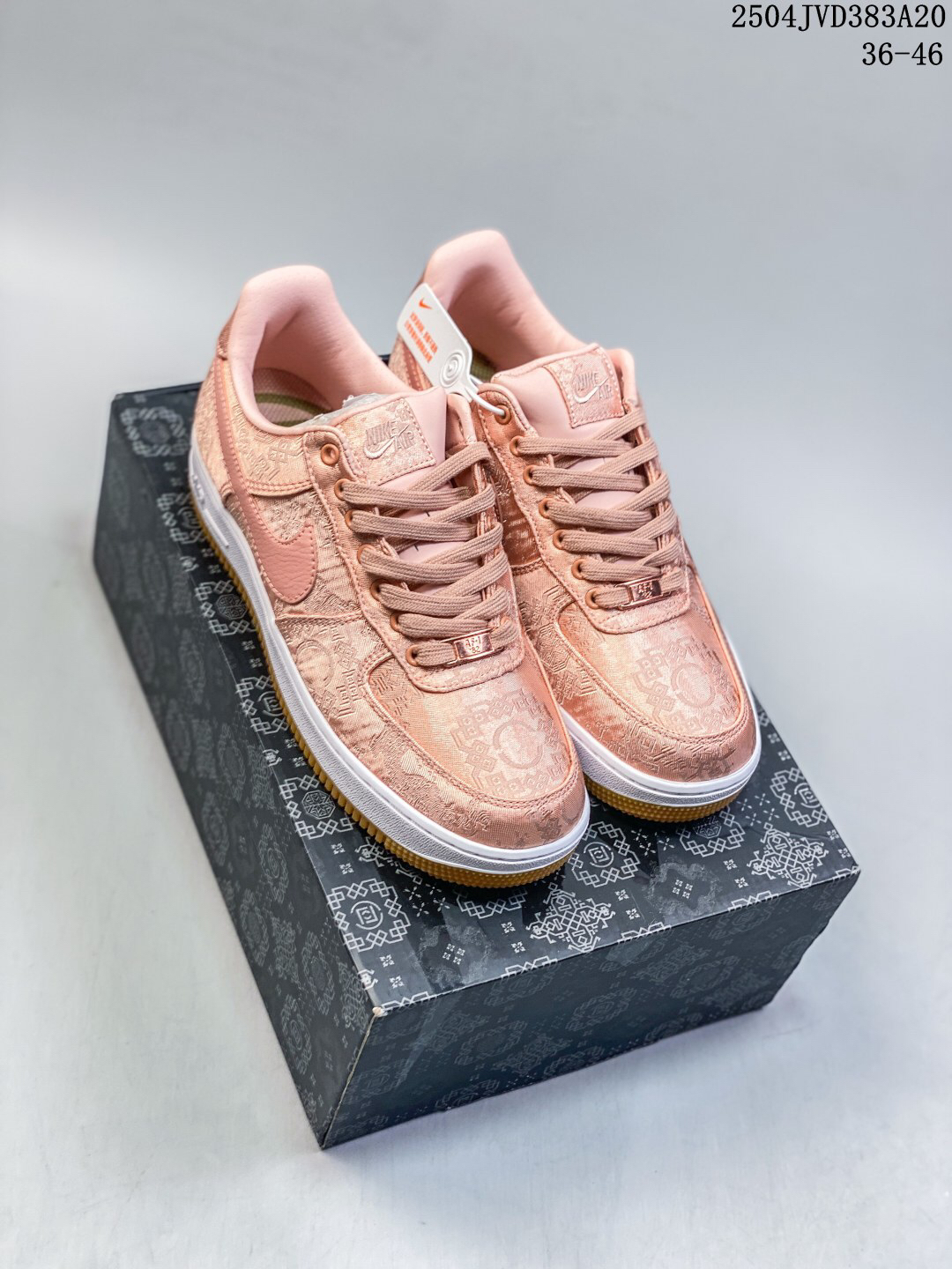 Nike Air Force 1 '07 Low Jacquard Sneakers Pink
