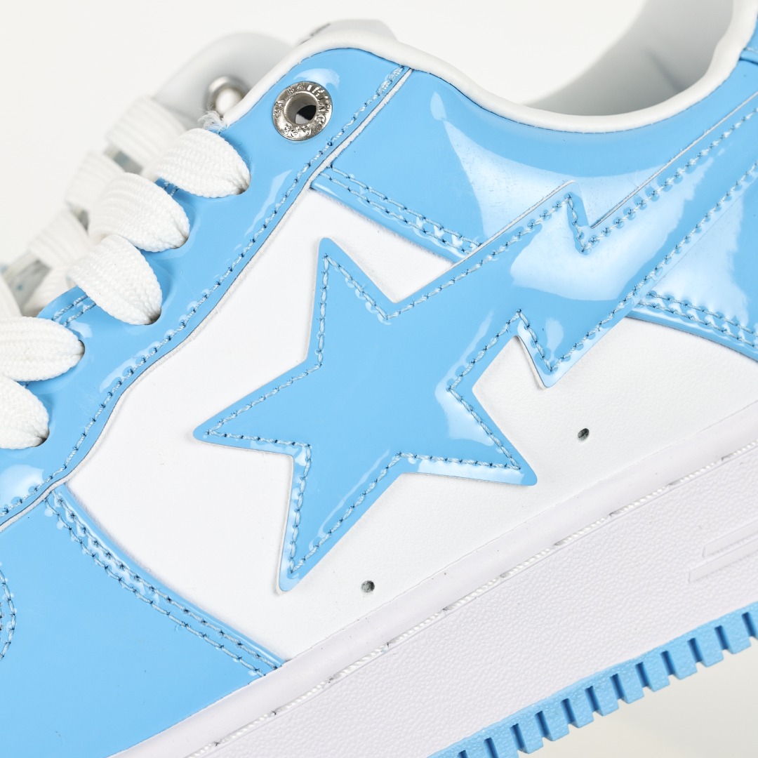 A Bathing Ape BAPE STA Patent Low Sneakers Sky Blue