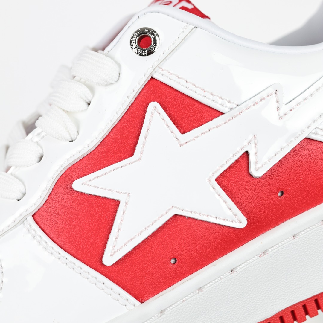 A Bathing Ape BAPE STA Low Sneakers Red/White