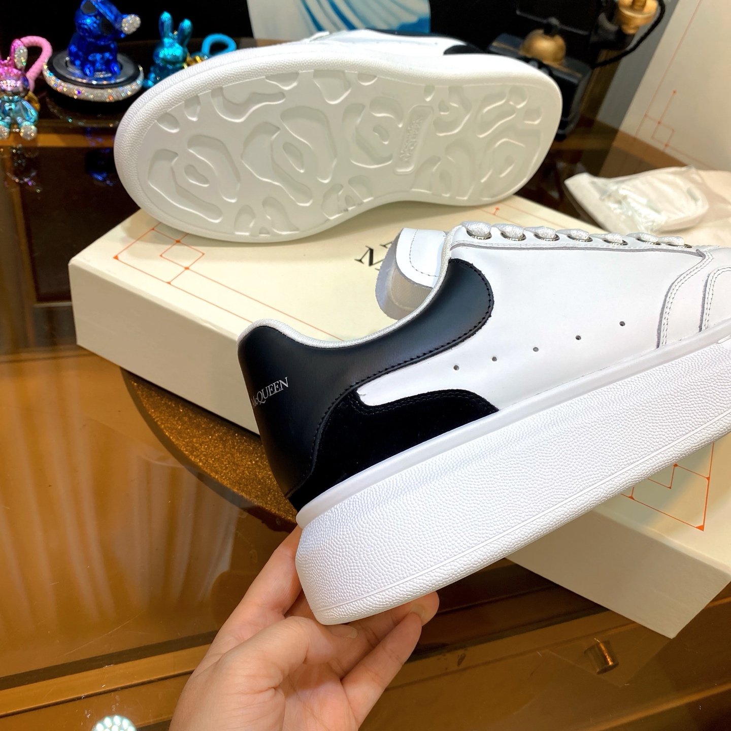 Alexander McQueen Platform Sneaker White/Black