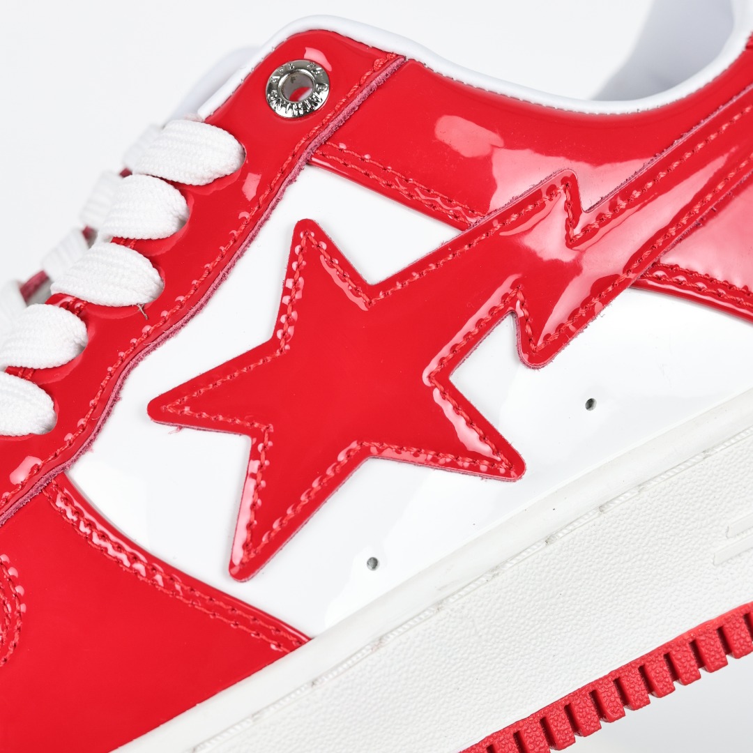 A Bathing Ape BAPE STA Low Sneakers Red/White