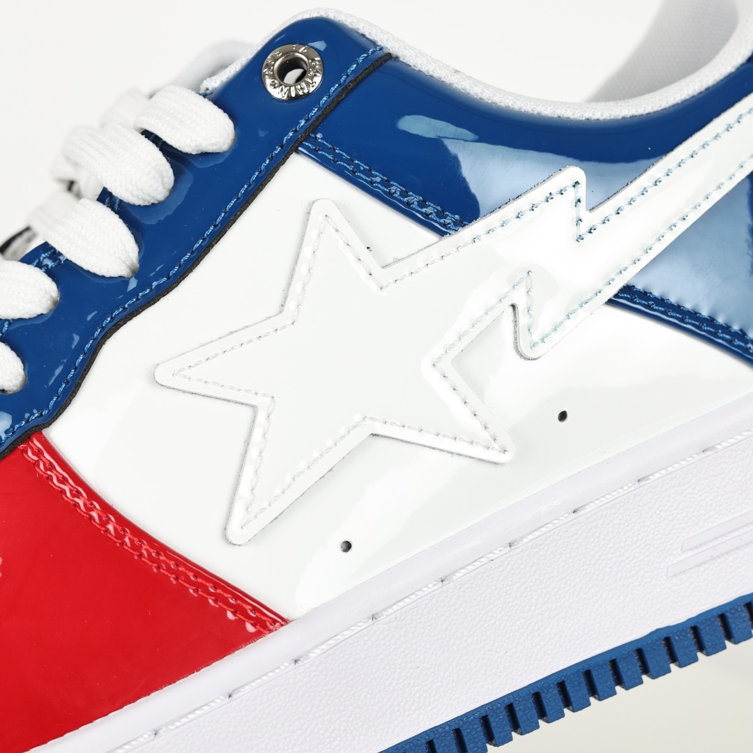 A Bathing Ape BAPE STA Low Sneakers Red/White/Blue