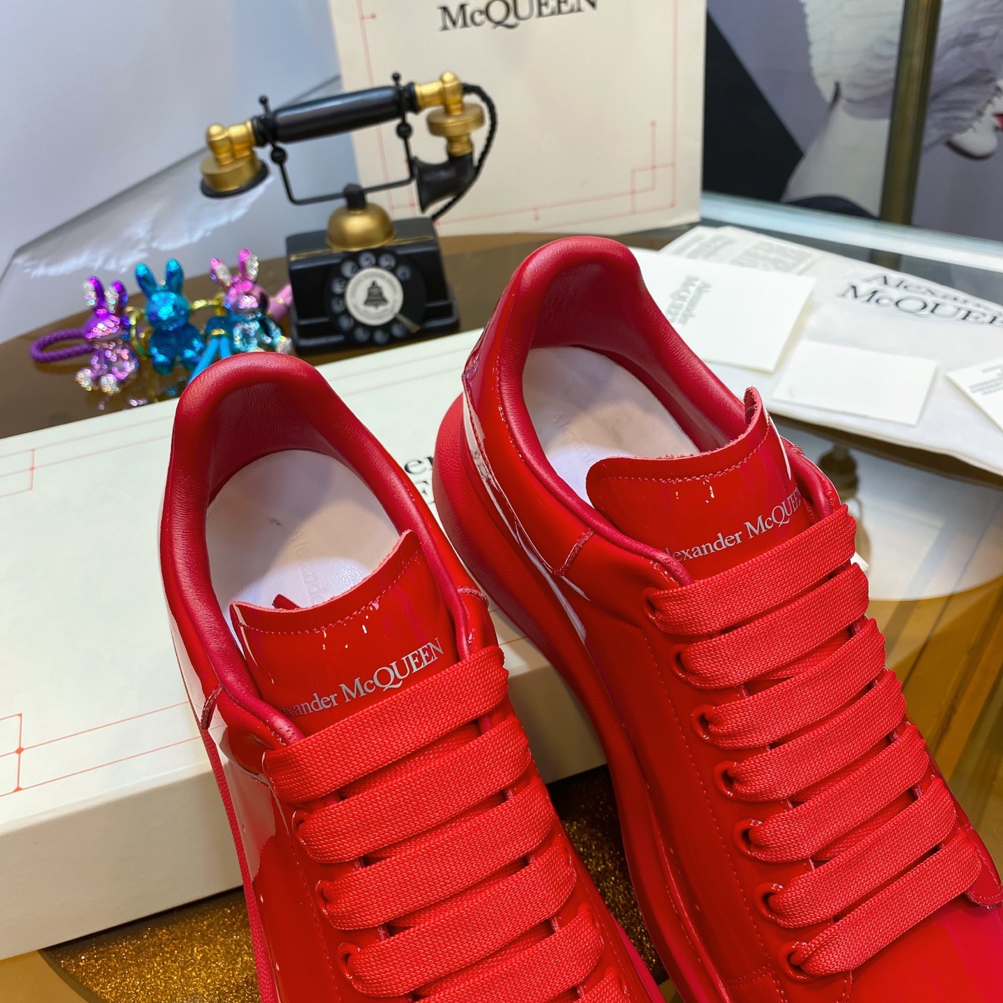 Alexander McQueen Platform Sneakers Red