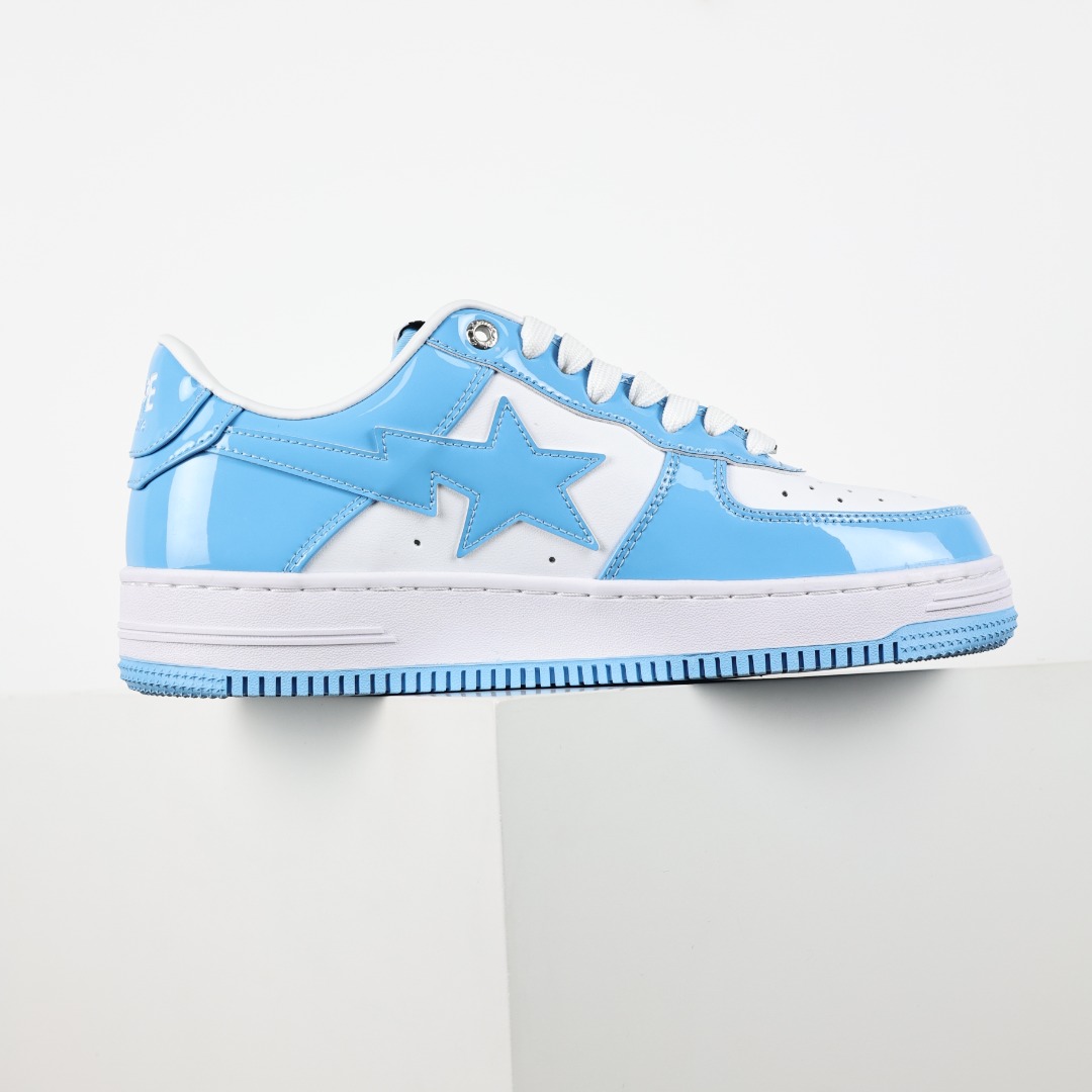 A Bathing Ape BAPE STA Patent Low Sneakers Sky Blue