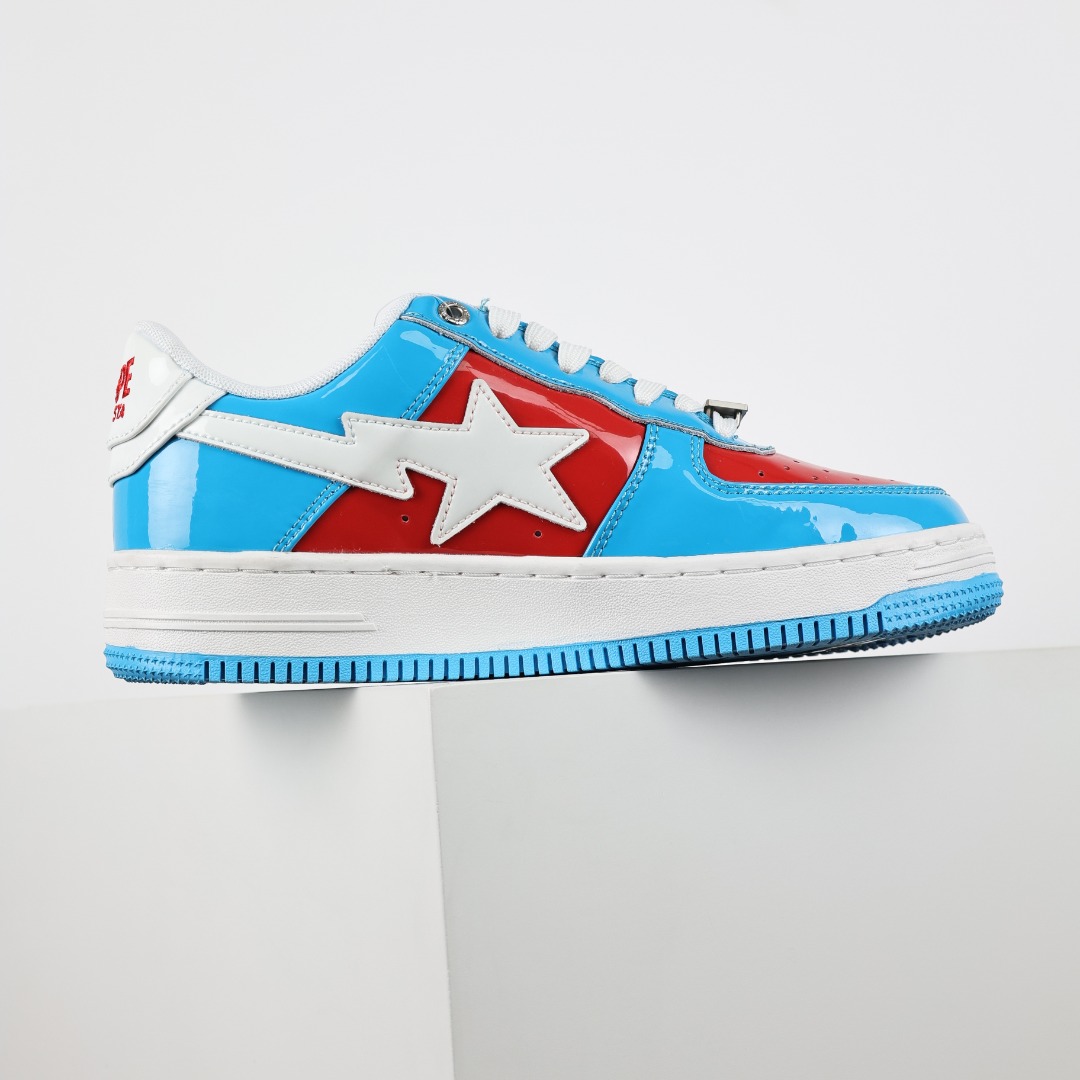 Bape BAPE STA Low Patent Sneakers Blue