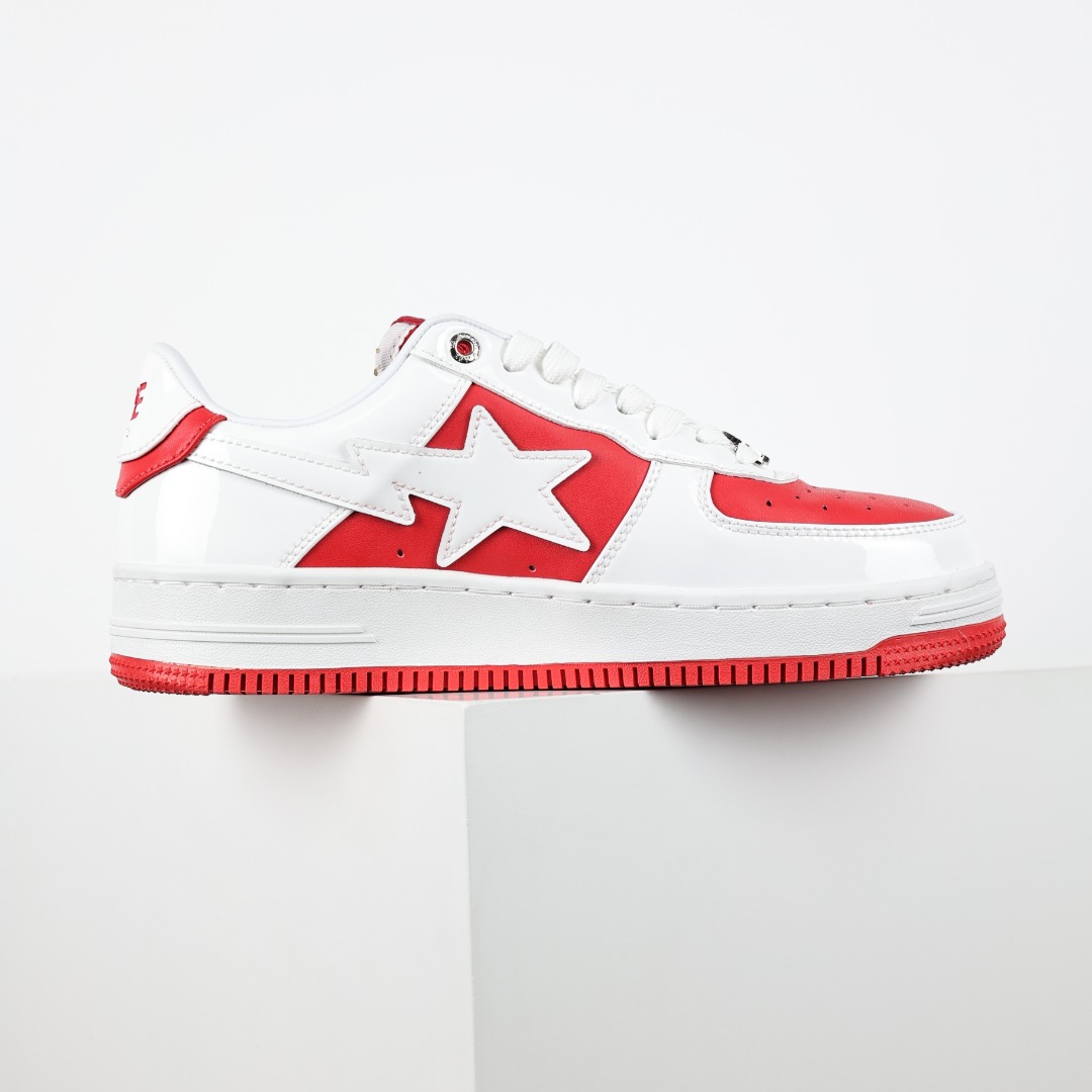 A Bathing Ape BAPE STA Low Sneakers Red/White