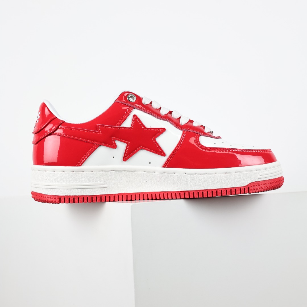 A Bathing Ape BAPE STA Low Sneakers Red/White