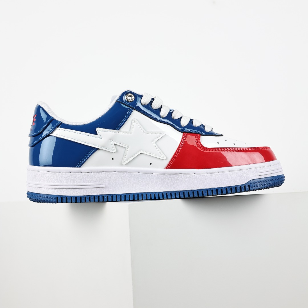 A Bathing Ape BAPE STA Low Sneakers Red/White/Blue
