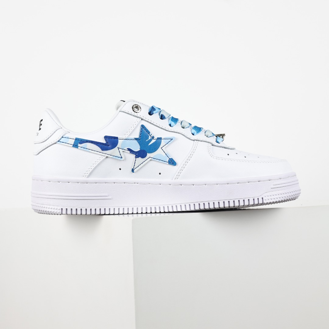 Bape Sta Star Low-Top Sneakers White/Blue