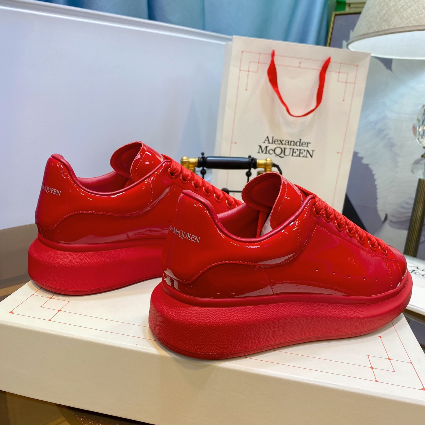 Alexander McQueen Platform Sneakers Red